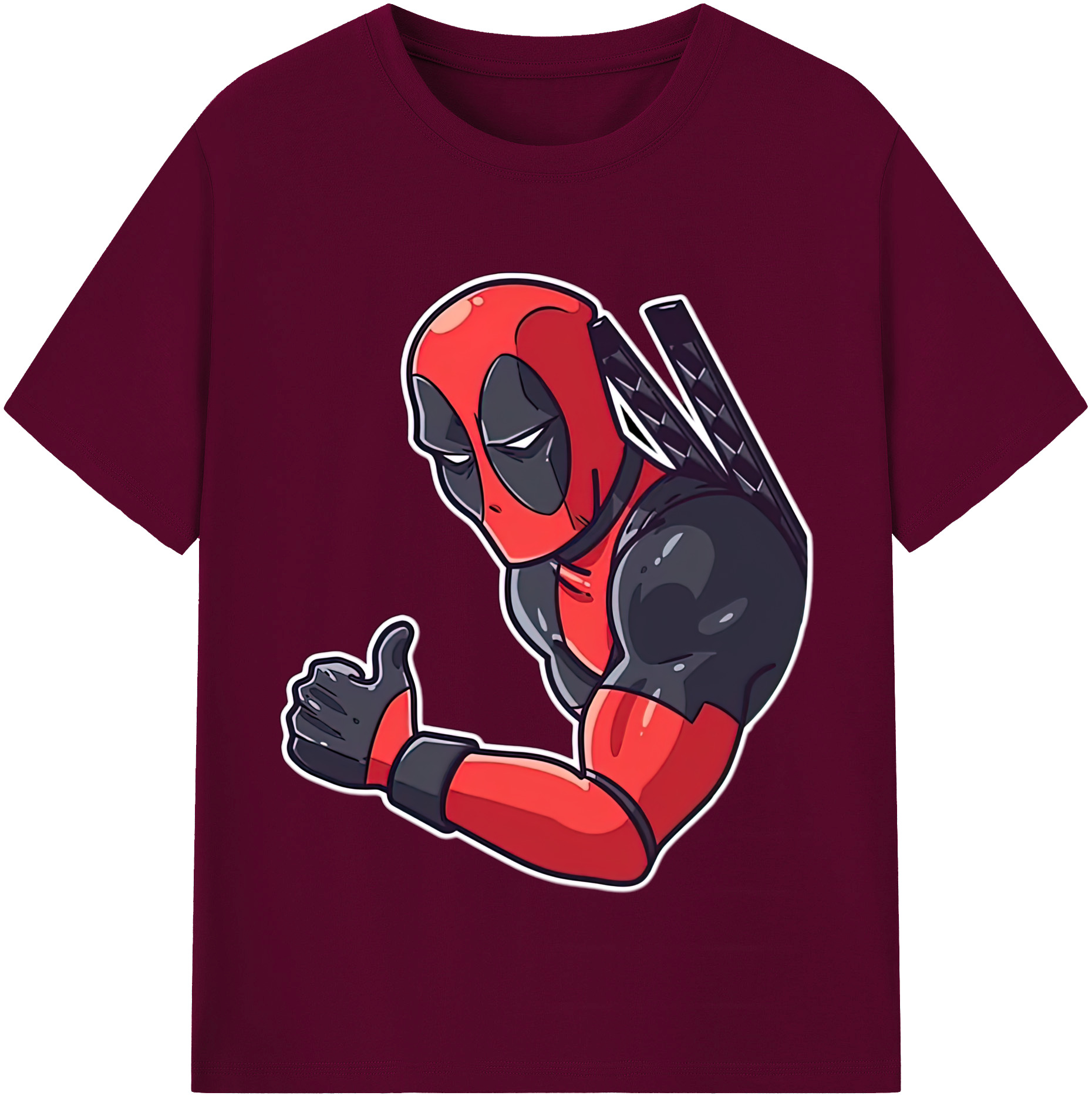（画像用） Deadpool デッドプール レディースカジュアルプリントTシャツ（綿100％）